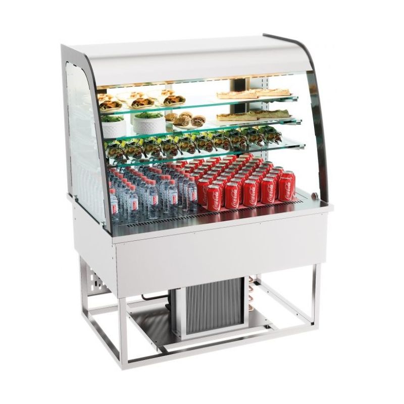 Vitrine réfrigérée snack self-service ouverte - 1100x700x850/1650 mm - Combisteel Vitrine réfrigérée snack self-service ouverte - 1100x700x850/1650 mm - Combisteel