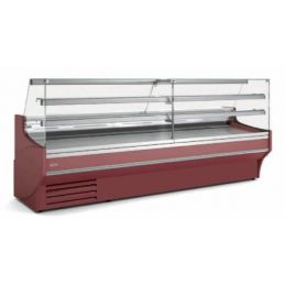 Vitrine horizontale pâtissière ventilée froid positif -1/+5 °c avec vitre double droite et réserve - 1525x940x1300 mm - Docriluc