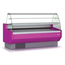 Vitrine horizontale pâtissière régime m1 avec vitre bombée et 2 étagères