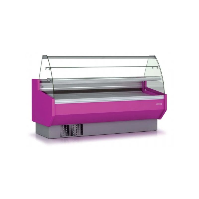Vitrine horizontale pâtissière régime m1 avec vitre bombée et 2 étagères Vitrine horizontale pâtissière régime m1 avec vitre bombée et 2 étagères