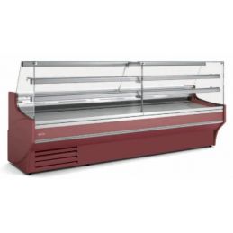 Vitrine horizontale pâtissière ventilée froid positif -1/+5 °c avec vitre double droite et réserve - 2025x940x1300 mm - Docriluc