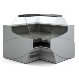 Vitrine d'angle intérieur 90° pour vitrine vep-9 vitre courbée - Docriluc