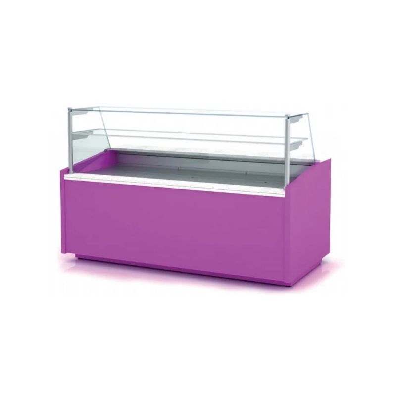 Vitrine Droite Pâtisserie Positive -1/+5 °C avec Fond Plat Vitrine Droite Pâtisserie Positive -1/+5 °C avec Fond Plat