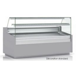 Vitrine Horizontale Positive -1/+5 °C avec Vitre Droite et 1 Étagère – 2525x960x1232 mm – Docriluc