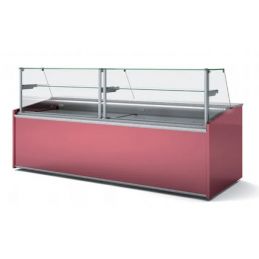 Vitrine Droite Pâtisserie Positive -1/+5 °C avec Fond Plat et 1 Étagère – 2005x1000x1290 mm – Docriluc