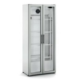 Armoire d'exposition blanche positive avec 2 portes vitrées - 333 litres - Docriluc