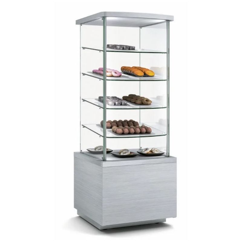 Vitrine 4 faces vitrées pour viennoiseries - 700x700x1850 mm - Docriluc Vitrine 4 faces vitrées pour viennoiseries - 700x700x1850 mm - Docriluc