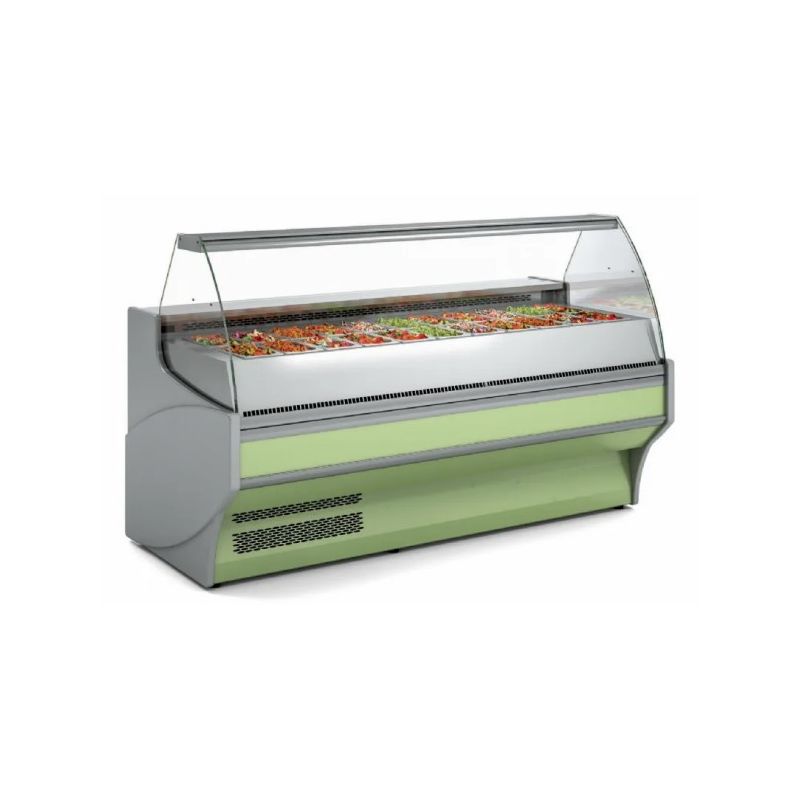 Vitrine réfrigérée froid ventilé 2 gn1/1 + 2 gn1/4 vitre bombée - 1025x1080x1235 mm - Docriluc Vitrine réfrigérée froid ventilé 2 gn1/1 + 2 gn1/4 vitre bombée - 1025x1080x1235 mm - Docriluc
