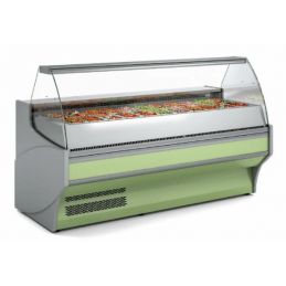 Vitrine réfrigérée froid ventilé vitre droite 2 gn1/1 + 2 gn1/4 - 1025x1080x1235 mm - Docriluc