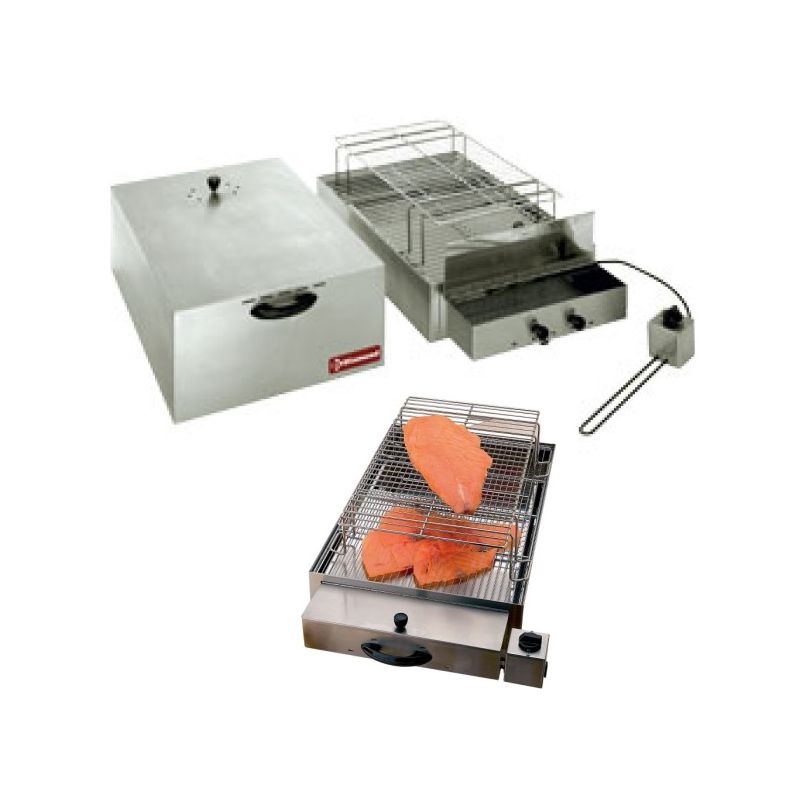 Fumoir électrique pour aliments, 2 étages (400x600 mm + 340x545mm) Fumoir électrique pour aliments, 2 étages (400x600 mm + 340x545mm)