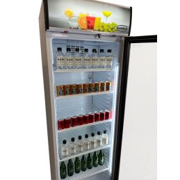 Réfrigérateur professionnel 1 porte en verre ventilé 382 l