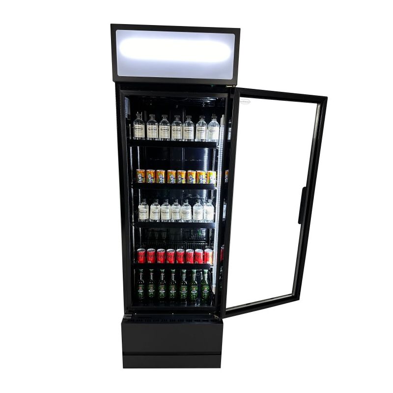 Réfrigérateur porte en verre avec canopy 360l Réfrigérateur porte en verre avec canopy 360l