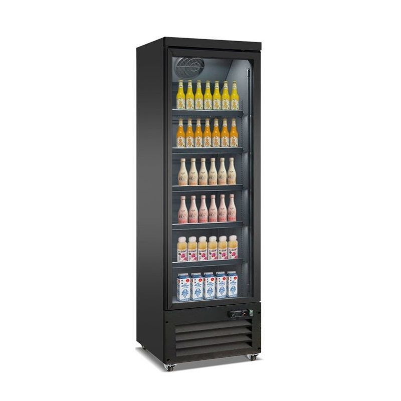 Réfrigérateur positif noir 1 porte vitrée 450 litres Réfrigérateur positif noir 1 porte vitrée 450 litres