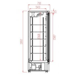 Réfrigérateur 1 porte en verre jde-600r