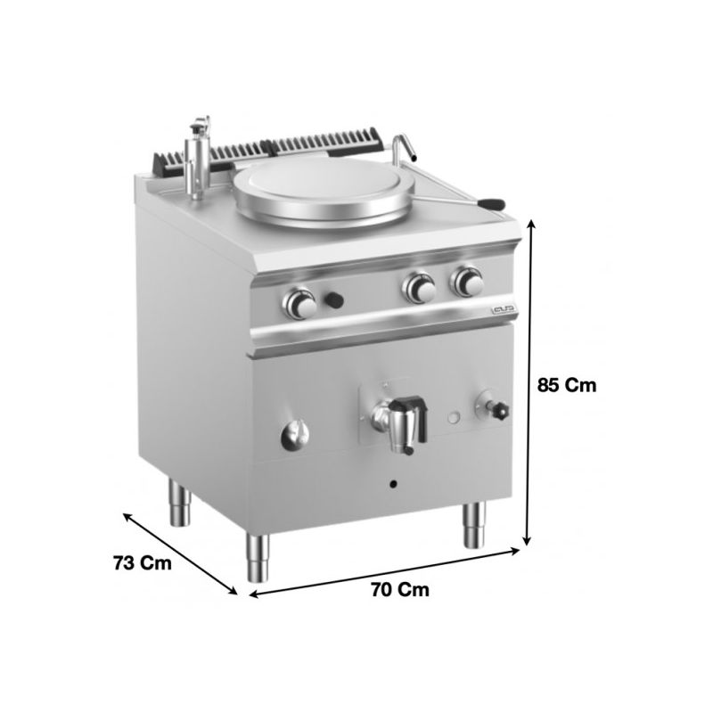 Marmite gaz chauffe indirecte (bain-marie) - 50 litres - MBM