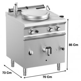 Marmite électrique chauffe indirecte (bain-marie) - 50 litres - MBM