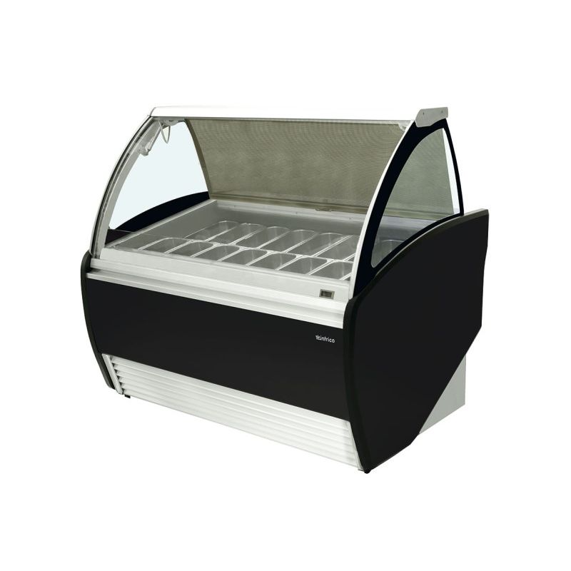 Vitrine à glace 14 bacs - Infrico - VAR 12 H NOIR Vitrine à glace 14 bacs - Infrico - VAR 12 H NOIR
