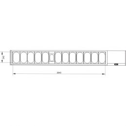 Structure réfrigérée GN 7x 1/4, 5x 1/6, 5x 1/9, avec vitre droite