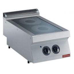 Cuisinière électrique vitrocéramique, 2 zones -TOP-