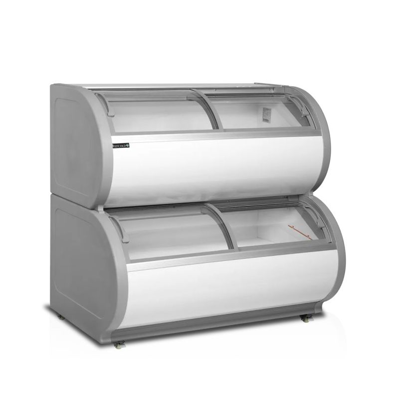 Vitrine crème glace 2 niveaux self service