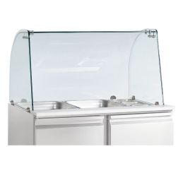 Saladette avec couvercle 2x GN1/1+3x GN 1/6-150 mm + reseve 2 pt.GN 1/1, 240 Lit