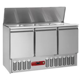 Saladette avec couvercle 4xGN1/1-150 mm