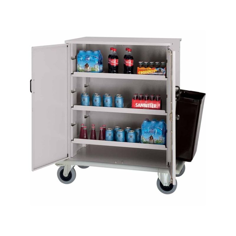 Chariot fermé pour remplissage minibars Chariot fermé pour remplissage minibars