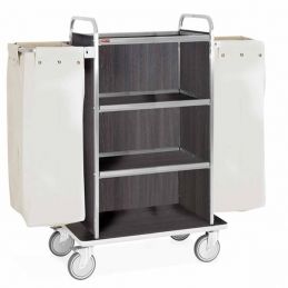 Chariot à linge inox, 4 niveaux