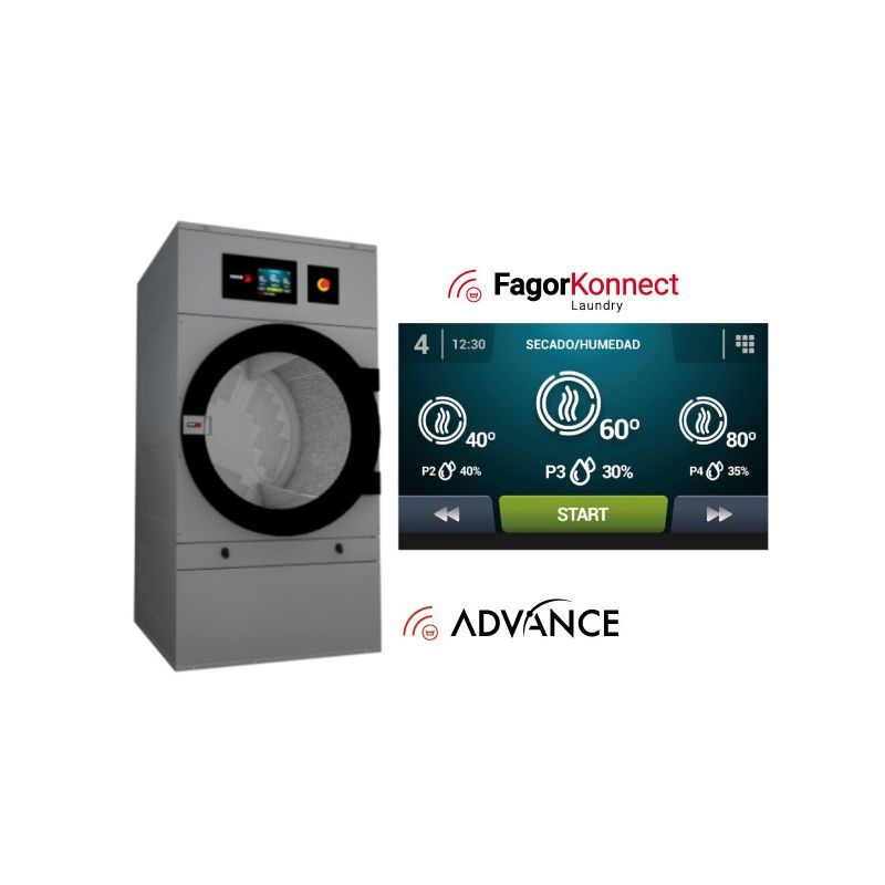 Sèche-linge électrique Advance, à simple tambour, 22 kg - fagor