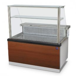 Comptoir réfrigéré statique avec étagère et vitre verticale, +0°/+2°c, L1400 mm