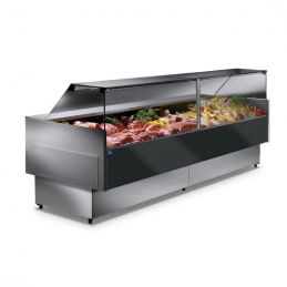 Vitrine réfrigérée ventilé à viande 2960 mm avec vitre vertical, +2°/+5°C