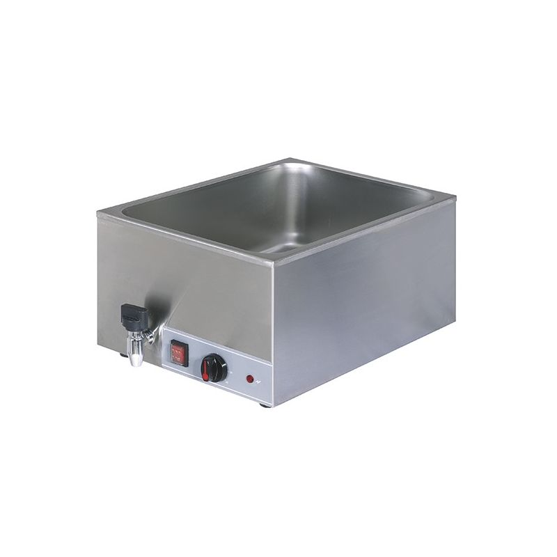 Bain-marie de table électrique avec robinet de vidange - 1 cuve GN1/1 h150 mm