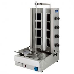 Grill à kebab en vitrocéramique moteur en dessous 40-60 kg max - 480x630x1115 mm