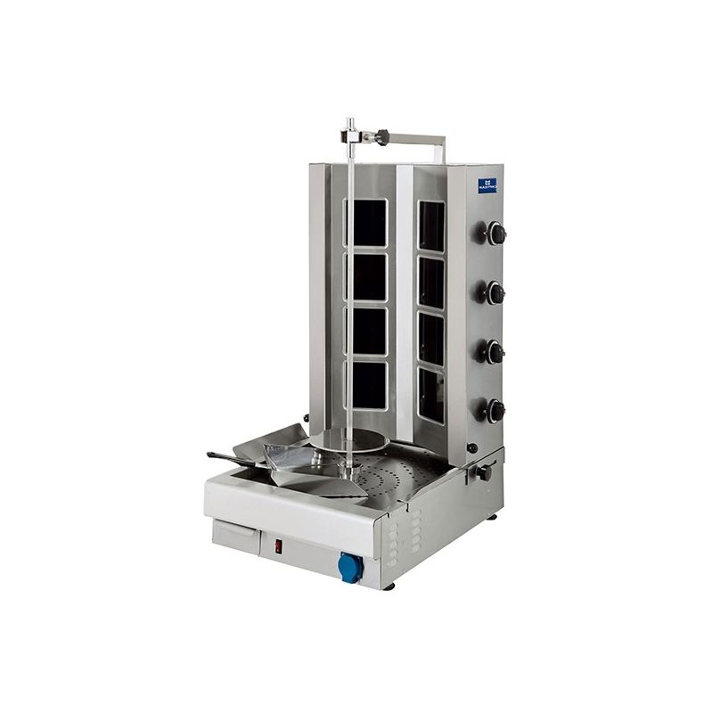 Grill à kebab en vitrocéramique moteur en dessous 40-60 kg max - 480x630x1115 mm Grill à kebab en vitrocéramique moteur en dessous 40-60 kg max - 480x630x1115 mm