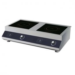 Plan de cuisson à induction de table 5+5 kw, 2 plaques 300x300 mm