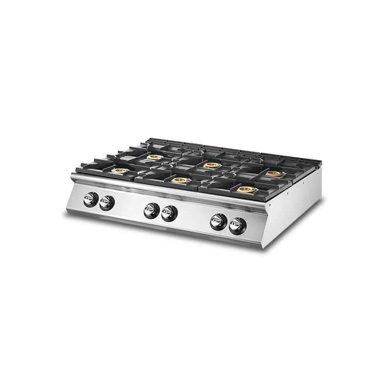 Cuisinière gaz, top, 6 brûleurs Cuisinière gaz, top, 6 brûleurs