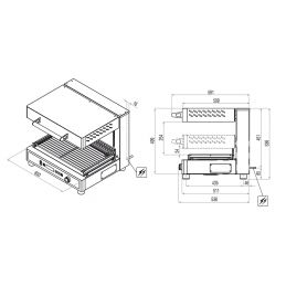 Salamandre électrique avec plafond mobile GN1/1
