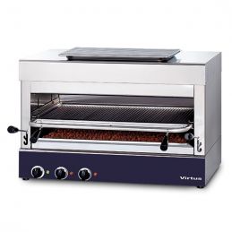 Grill professionnel électrique triphasé grille 770x470mm production 60/80 couverts