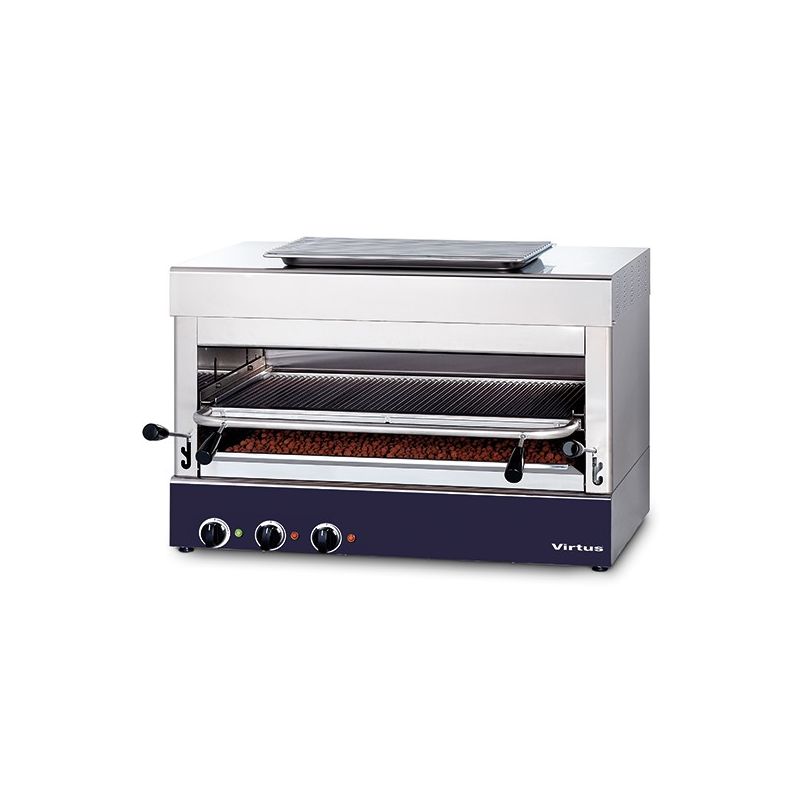 Grill professionnel électrique triphasé grille 770x470mm production 60/80 couverts Grill professionnel électrique triphasé grille 770x470mm production 60/80 couverts