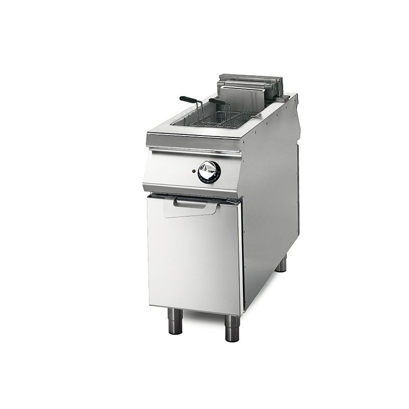 Friteuse électrique 8+8 litres sur coffre avec portes Friteuse électrique 8+8 litres sur coffre avec portes