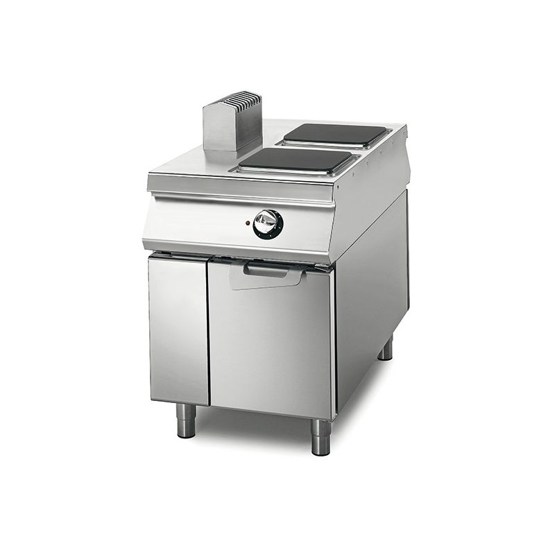 Cuisinière à gaz avec 2 brûleurs sur coffre avec portes, tableau de contrôle sur deux côtés Cuisinière à gaz avec 2 brûleurs sur coffre avec portes, tableau de contrôle sur deux côtés