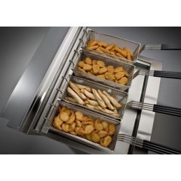 Friteuse électrique haut rendement 4 x 14 l - 56 kw