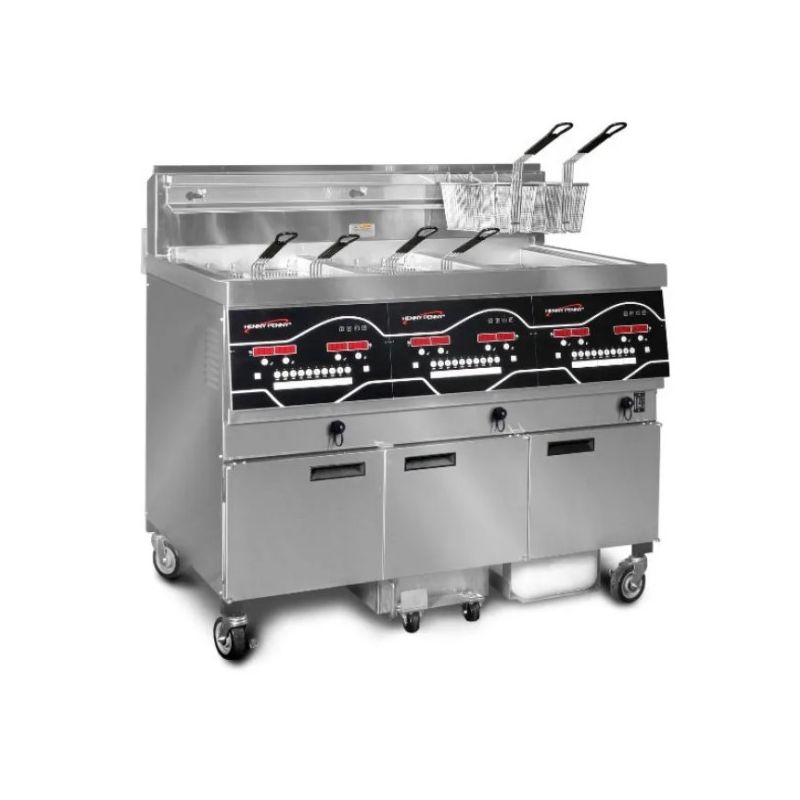 Friteuse gaz haut rendement 3 x 14 l - 59 kw Friteuse gaz haut rendement 3 x 14 l - 59 kw