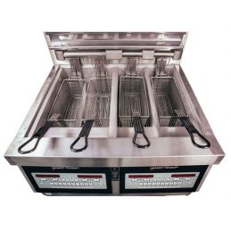 Friteuse électrique haut rendement 2x 18 litres