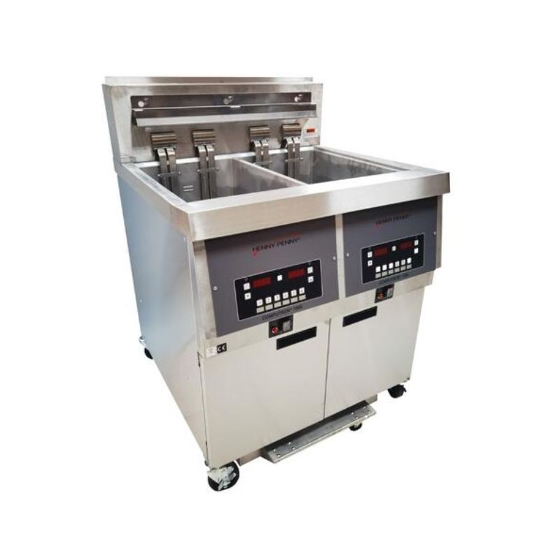 Friteuse électrique haut rendement 2 cuves avec filtration - 2 x 26 l - 28 kw Friteuse électrique haut rendement 2 cuves avec filtration - 2 x 26 l - 28 kw