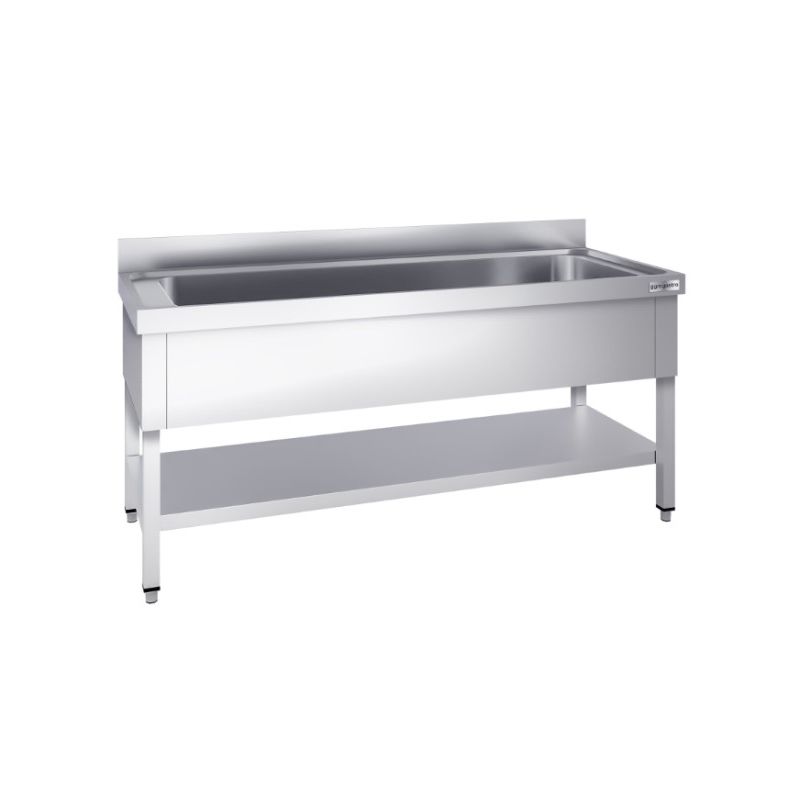 Évier pour casseroles Premium - 1200x600 mm - avec fond et 1 bac Évier pour casseroles Premium - 1200x600 mm - avec fond et 1 bac