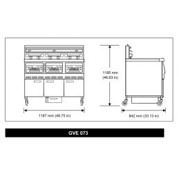 Friteuse électrique haut rendement 3 x 18 l - 42 kw - henny penny