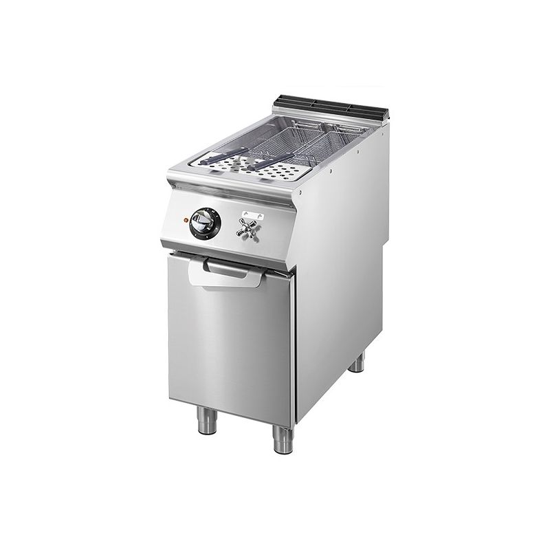 Cuiseur à pâtes GAZ ou électrique, 1 bac gn 2/3, capacité 1x 26 litres, résistances fixes Cuiseur à pâtes GAZ ou électrique, 1 bac gn 2/3, capacité 1x 26 litres, résistances fixes