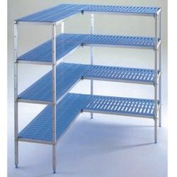 Kit rayonnage en aluminium pour C1.8A/N, prof. 400 mm en "L" 4 niveaux "MiniCold"