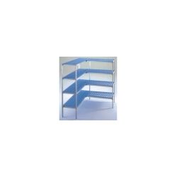 Kit rayonnage en aluminium pour C1.8A/N, prof. 400 mm en "L" 4 niveaux "MiniCold"